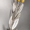 RAMA DE OLIVO EN PLATA DE LEY ESMALTADA CON 4 ACEITUNAS VERDES DE 30 CM.
