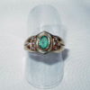 Joyas oro ley  ANILLO  CLIPS  ESMERALDA