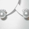 Joyas oro blanco PENDIENTES PERLAS  AUSTRALIANAS  DIAMANTES