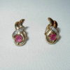 Joyas oro ley ARETES  DIAMANTES,   BAGUETTES  RUBIES