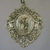 MEDALLA CUNA ANGEL DE LA GUARDA PLATA - 9 CM