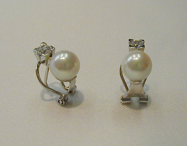 Joya-oro-blanco-ARETES PERLAS CULTIVADAS - Imagen 2