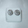 Joyas oro blanco ARETES  DIAMANTES ROSETAS